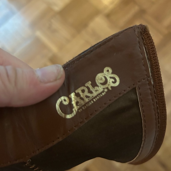 Carlos Santana brown suede fringe boots - Picture 3 of 3